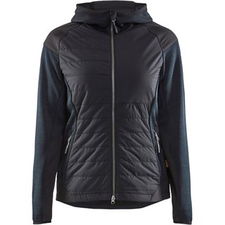 Damen Hybrid Jacke Marineblau/Schwarz M