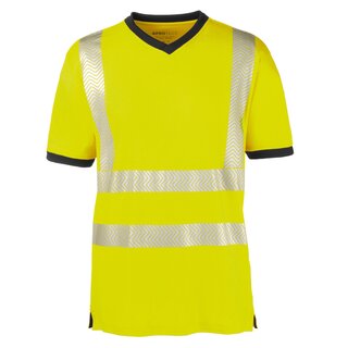 4PROTECT Warnschutz T-Shirt MIAMI leuchtgelb/grau S