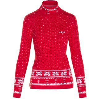 Almgwand Aueneralm Pullover Damen rot/wei 40