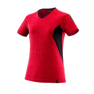 T-Shirt, Damen, mit COOLMAX® PRO azurblau/schwarz M ONE
