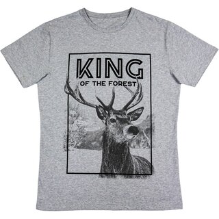 Vronikaa T-Shirt Herren King of the Forest dgrau-melange S